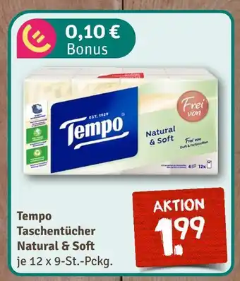 nahkauf Tempo taschentücher natural & soft Angebot