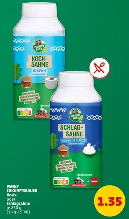 PENNY Zukunftsbauer kochsahne oder schlagsahne Angebot