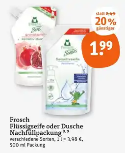tegut Frosch flüssigseife granatapfel nachfüllpackung Angebot
