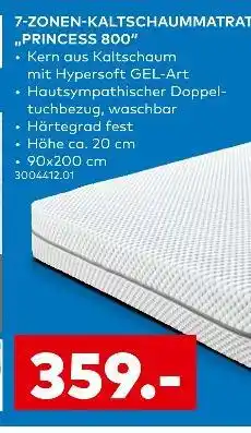 porta 7-zonen-kaltschaummatratze princess 800 Angebot