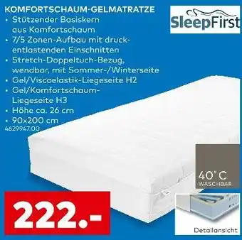 porta Sleepfirst komfortschaum-gelmatratze Angebot