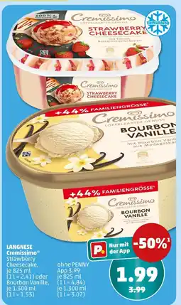 PENNY Langnese cremissimo strawberry cheesecake Angebot