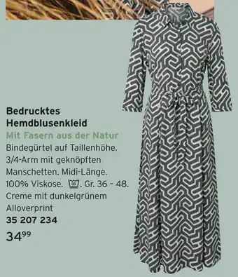 Tchibo Bedrucktes hemdblusenkleid Angebot