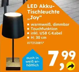 Globus Baumarkt Led akku- tischleuchte „joy“ Angebot