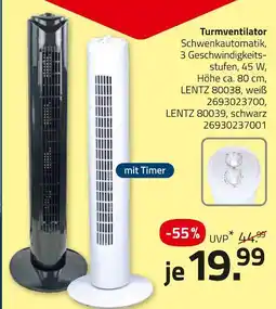 ROLLER Lentz turmventilator weiß Angebot