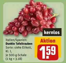 REWE Dunkle tafeltrauben Angebot