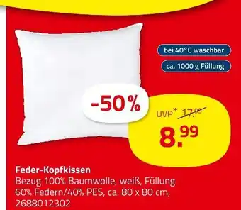 ROLLER Feder-kopfkissen Angebot