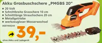 Globus Baumarkt Akku grasbuschschere pmgbs 20 Angebot