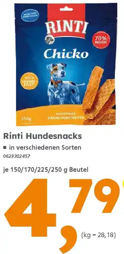 Globus Baumarkt Rinti Hundesnacks Angebot