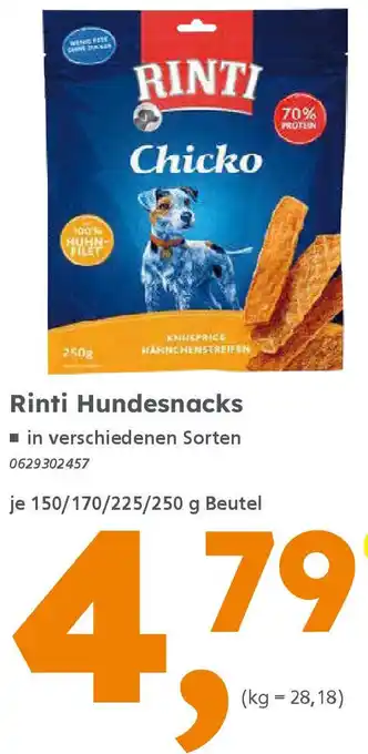Globus Baumarkt Rinti Hundesnacks Angebot
