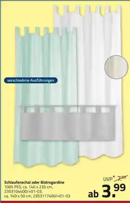ROLLER Schlaufenschal oder bistrogardine Angebot