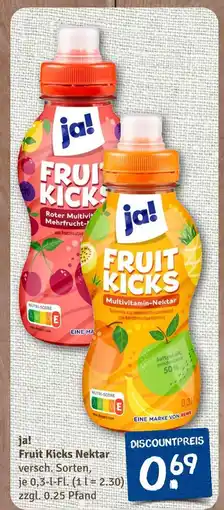 nahkauf Ja! fruit kicks roter multivitamin mehrfrucht-nektar Angebot