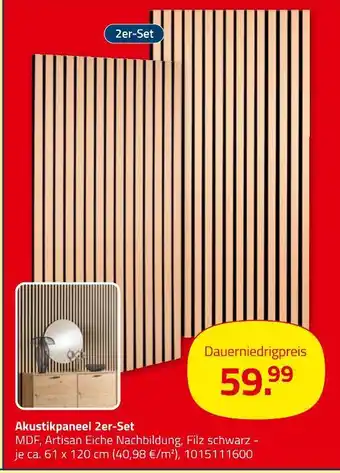 ROLLER Akustikpaneel 2er-set Angebot