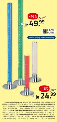 ROLLER Lampura led-rgb-stehleuchte fsm Angebot