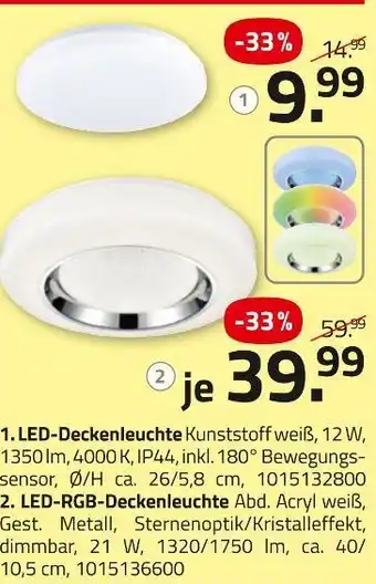 ROLLER Led-deckenleuchte Angebot