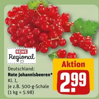 REWE Rewe regional rote johannisbeeren Angebot