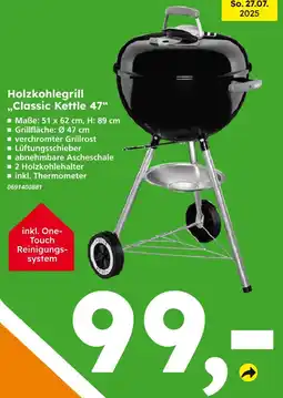 Globus Baumarkt Holzkohlegrill „classic kettle 47“ Angebot