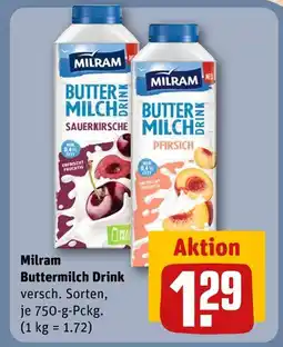 REWE Milram buttermilch drink sauerkirsche Angebot