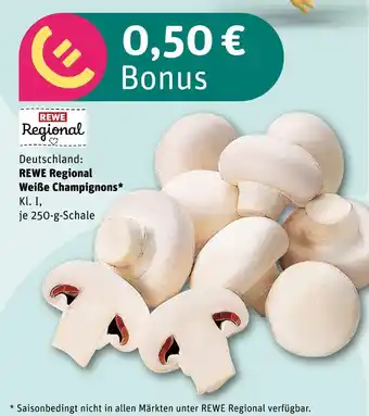 REWE Rewe regional weiße champignons Angebot