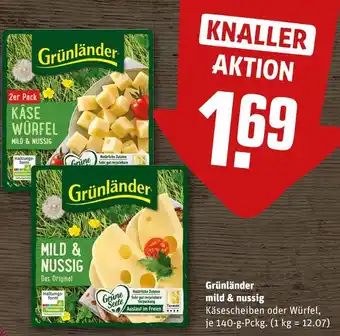 REWE Grünländer käsescheiben Angebot