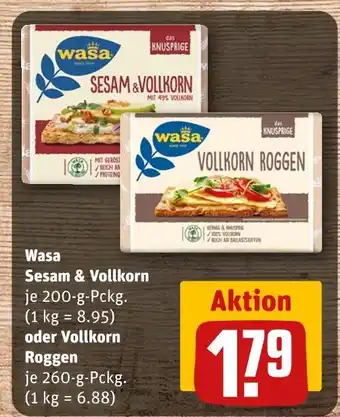 REWE Wasa sesam & vollkorn Angebot