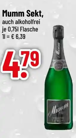 trinkgut Mumm sekt, auch alkoholfrei Angebot