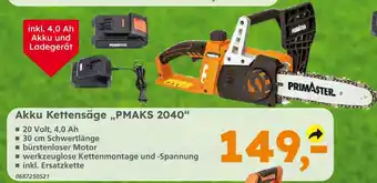 Globus Baumarkt Akku kettensäge „pmaks 2040“ Angebot