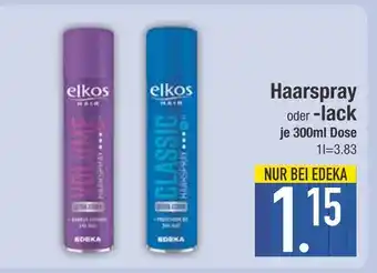 Edeka Elkos haarspray volume Angebot