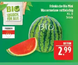 Marktkauf Fränkische bio mini wassermelone rotfleischig Angebot