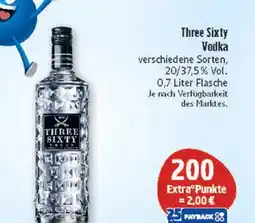 Marktkauf Three sixty vodka Angebot