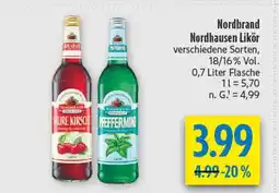 diska Nordbrand nordhausen saure kirsche likör Angebot