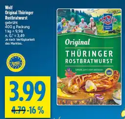 diska Wolf original thüringer rostbratwurst Angebot