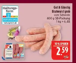 Marktkauf Gut & günstig bratwurst grob vom schwein Angebot