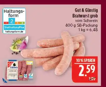 Marktkauf Gut & günstig bratwurst grob vom schwein Angebot