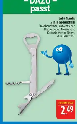 Marktkauf Gut & günstig 5 in 1 flaschenöffner Angebot