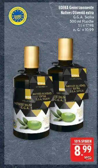 Marktkauf Edeka genussmomente natives olivenöl extra g.g.a. sicilia Angebot