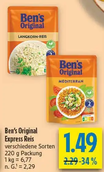 diska Ben's original langkorn-reis Angebot