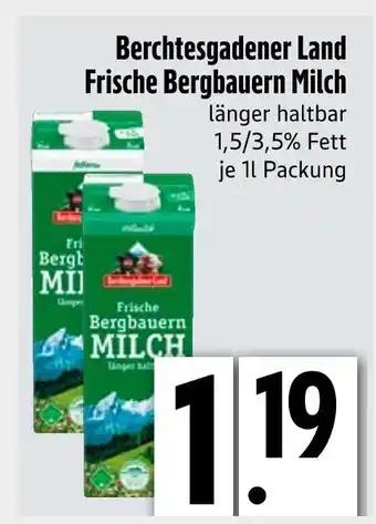Edeka Berchtesgadener land frische bergbauern milch 1,5% fett Angebot