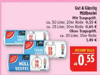 Marktkauf Gut & günstig müllbeutel mit tragegriff Angebot