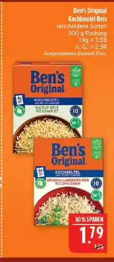 Marktkauf Ben's original kochbeutel natur-reis Angebot