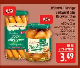 Marktkauf Ewu 1894 thüringer bockwurst Angebot