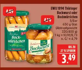 Marktkauf Ewu 1894 thüringer bockwurst Angebot