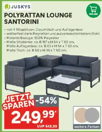 Marktkauf Juskys polyrattan lounge santorini Angebot