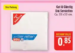 Marktkauf Gut & günstig uni-servietten Angebot