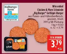 Marktkauf Wiesenhof chicken & more schmiede big burger geflügel-burger Angebot