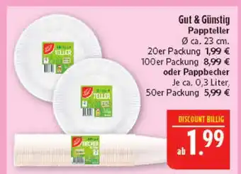Marktkauf Gut & günstig pappteller Angebot