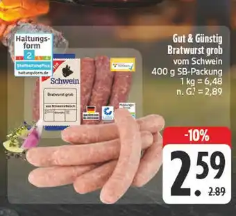 Edeka Gut & günstig bratwurst grob vom schwein Angebot