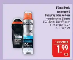 Marktkauf L'oréal paris men expert deospray Angebot