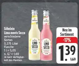 Edeka Söhnlein limo meets secco weiß Angebot