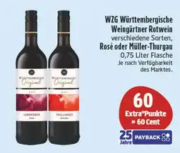 Edeka Wzg württembergische weingärtner rotwein oder rosé oder miüller-thurgau Angebot
